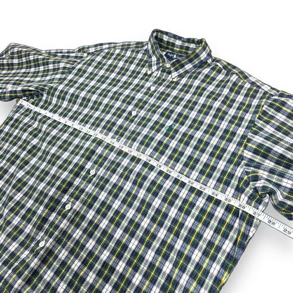 Ralph Lauren Shirt Mens Extra Large XL Plaid Long Sleeve Seersucker Button Down - Picture 8 of 11